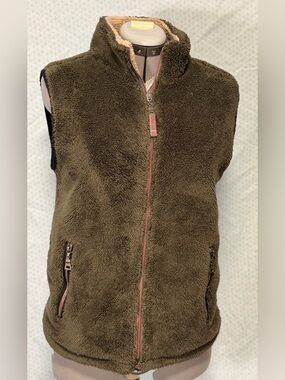 True Grit Olive Plush Fleece Vest